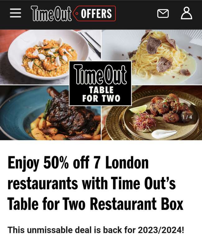 Enjoy 50% off 7 London restaurants with Time Out’s Table for Two Restaurant Box