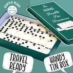 Luxury Dominoes Set for Adults & Kids Dominoes | Traditional Dominoes Game in Tin Box - £9.25 sold by Jaques Of London @ Amazon