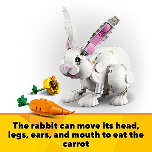 LEGO Creator 31133 White Rabbit 3-in-1 Toy Animal Figures Set £13.99 @ Amazon