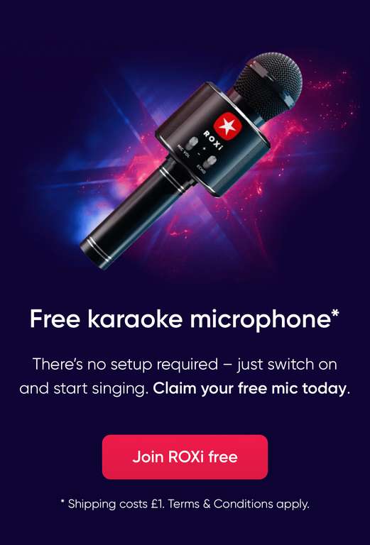 ROXI - Free karaoke microphone with Roxi Premium Trial