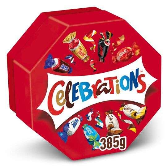 Celebrations Box Chocolate Bars 385G (clubcard price) £4 @ Tesco
