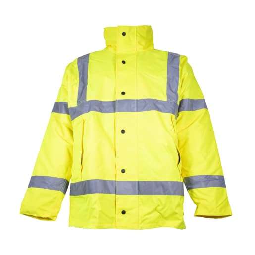 NOVIPro Hi-Vis Waterproof Coat Class 3 Size Large Yellow Limited Stock! (Click & Collect)