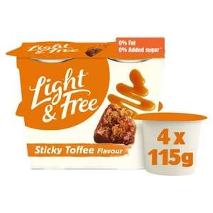 Light & Free Sticky Toffee Flavour Greek Style 0% Added Sugar Fat Free Yoghurt £1.25 @ Asda
