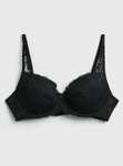 Black Padded Underwired Lace Bra - £6 + Free Click & Collect - @ Argos Tu Clothing
