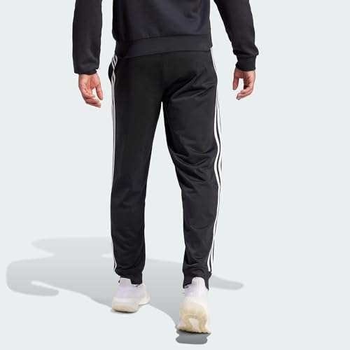 adidas Men's Essentials Warm-up Tapered 3-Stripes Bottoms Pants (Medium)