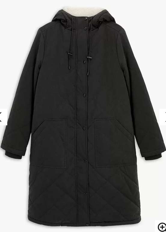 Longline Quilted Parka Black / Soft Green / Denim Blue - Limited sizes - £29 + £2.50 Click & Collect / £4.50 delivery @John Lewis & Partners