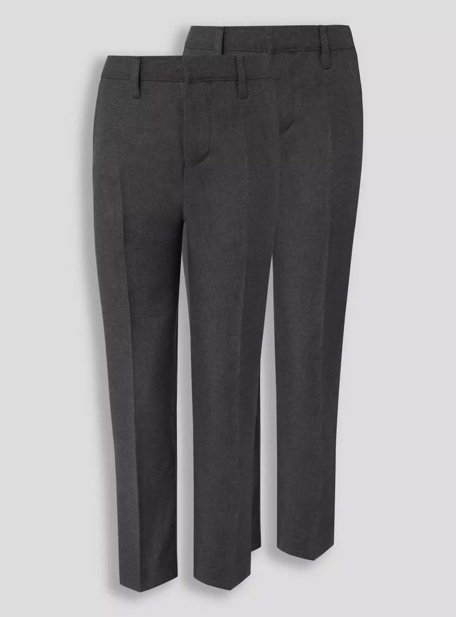 Grey Reinforced Knees Trousers 2 Pack 