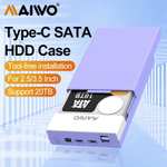MAIWO External HDD/SSD Enclosure, 2.5"/3.5" drives max 20Tb, 2x USB-C & A ports, charging function - w/Code stack @ Orico HDD Case Store