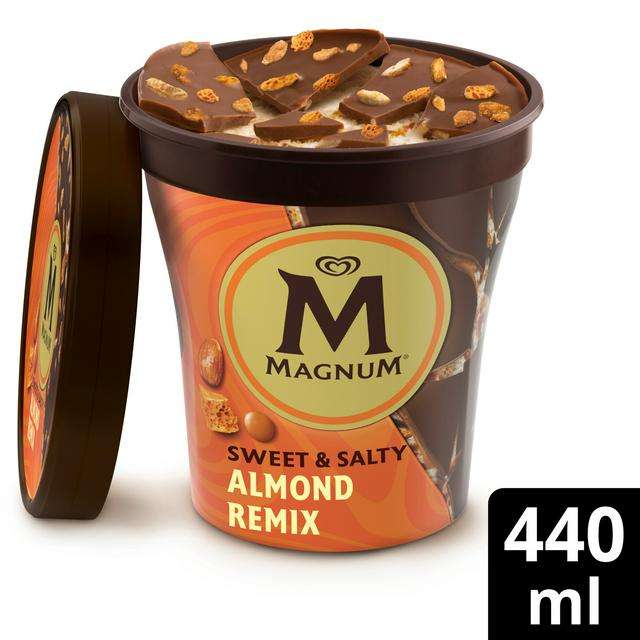 Magnum Sweet & Salty Almond Remix Ice Cream Tub 440ml - £2 @ Sainsbury's