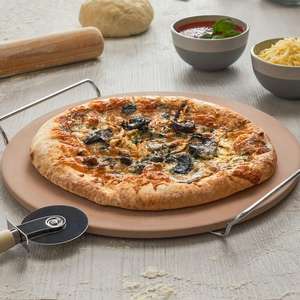Home Collections 13" Pizza Stone 3 Piece Set