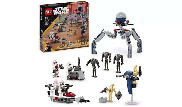 LEGO Star Wars Clone Trooper & Battle Droid Pack 75372 W/Code - Free C&C