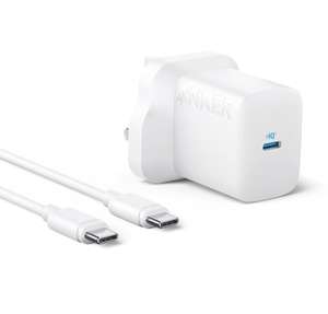 Anker 30W USB C Charger Plug High-Speed Fast Charger Mobile, laptops, tablets, and More (5ft C-C Cable Included) sold by AnkerDirect