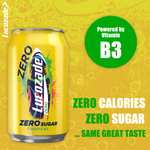 Lucozade Zero Fizzy Drink, Tropical Flavour, Sugar Free, Low Calorie, 6 Pack, 330ml Cans - £1.80 / £1.70 S&S