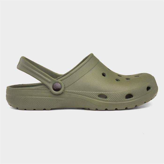 Adults Slip On EVA Clog Sandal Khaki/Blue/ Black/Grey