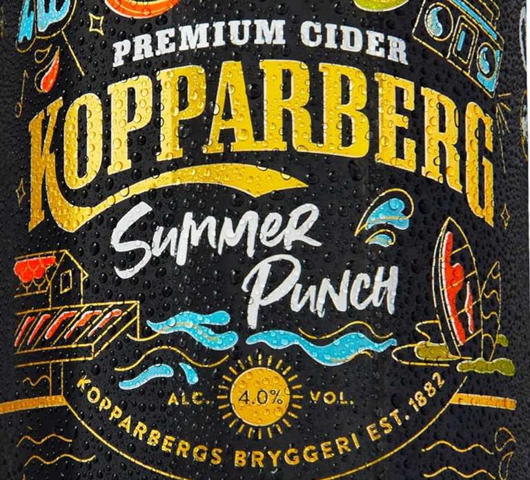 Kopparberg Summer Punch (Apple & Peach) Fruit Cider 24x330ml - 4% cans