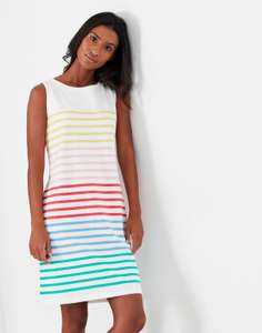 Joules Womens Riva Sleeveless Jersey Dress - Cream Multi Stripe - £5.95 @ eBay / joules outlet