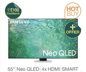 Samsung QE55QN88CATXXU 55 Inch Neo QLED 4K Ultra HD Smart TV + £100 cash back via Samsung