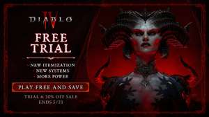 Diablo IV - Play for Free up to level 20 until May 21 (battle.net only)