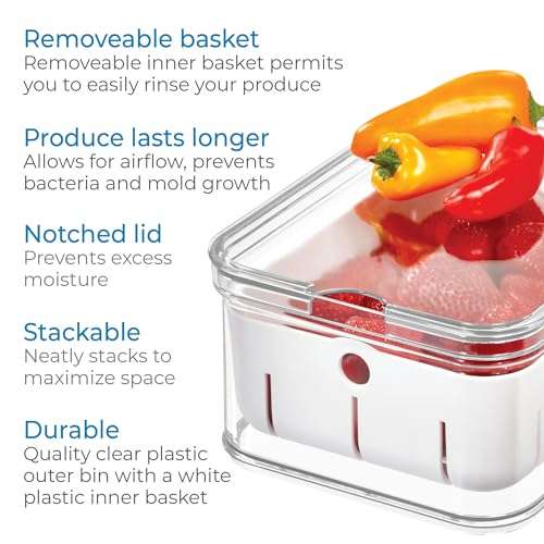 iDesign Fridge Storage Box for Fruit and Berries