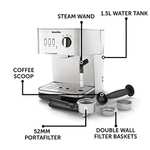 Used : Acceptable - Breville Bijou Espresso Machine | Automatic and Manual Espresso, Cappuccino & Latte Maker
