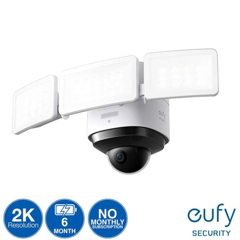 Eufy Floodlight Cam 2 Pro, 360 - Degree Pan & Tilt w/code