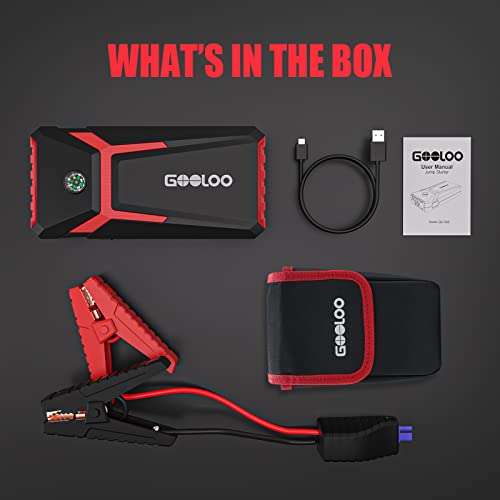 GOOLOO Jump Starter Power Pack Quick Charge Out 1500A Peak Car Jump Starter £49.99 - Sold by Landwork / fulfilled By Amazon