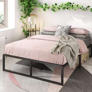 ZINUS Double Bed Frame, Metal Platform, Steel Slat Support, Underbed Storage Space, Easy Assembly £62.99 @ Amazon