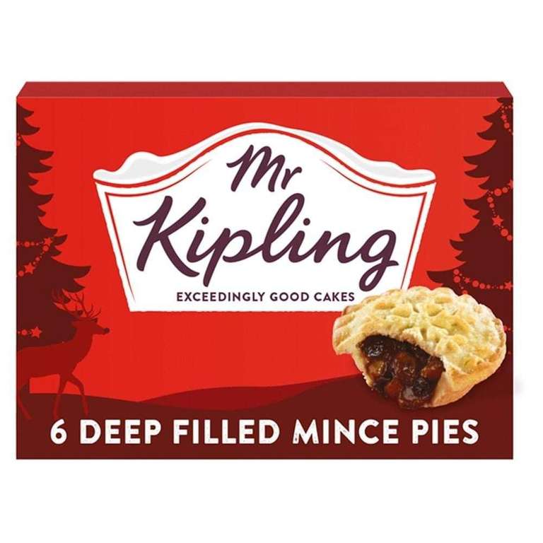 Free -Mr Kipling 6 Deep Filled Mince Pies BBE 18/01 are FREE (No Limit) Instore @ The Company Shop (Middleton)