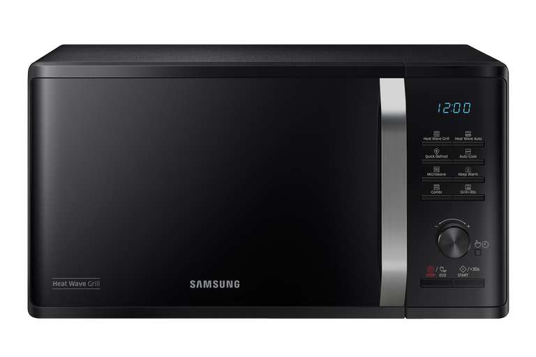 SAMSUNG MG23K3575AK/EU MW3500K Microwave Oven with Heat Wave Grill, 23L Black - Samsung
