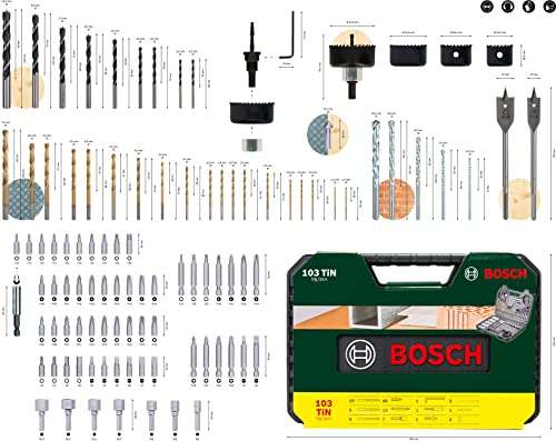 Bosch 103pc. Titanium Drill and Screwdriver Bit Set (for Wood, Masonary and Metal £24.99 @Amazon