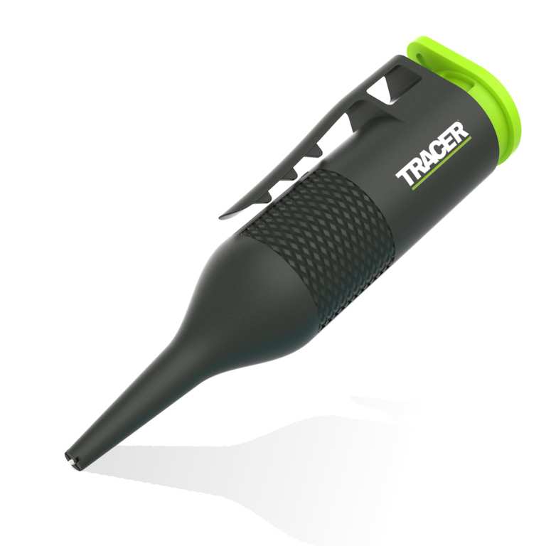 Tracer Trueshot Deep Hole Chalk Marker – 100mm Spray, One-Hand Use | Marks Deep Drill Holes & Cavities up to 100mm