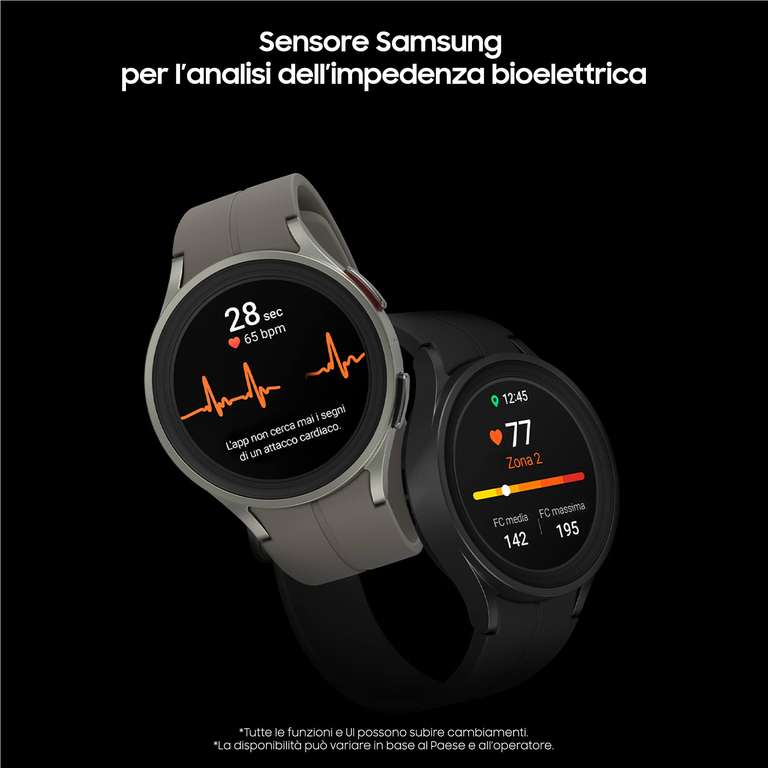 Samsung Galaxy Watch 5 pro 45mm in black sold by Amazon Italy