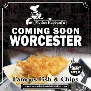 Regular Fish and Chips - 45p (for first 1000 customers) from 21 May @ Mother Hubbard's branch in Worcester