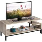Yaheetech TV Stand Up to 55 inch with Metal Frame And Industrial Style (in Grey) - Sold by Yaheetech UK