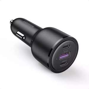 Ugreen car charger 2x USB Type C / 1x USB 69W 5A Power Delivery Quick Charge - Black , with code - £15.96 delivered @ MyMemory