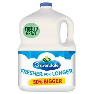 Cravendale Filtered Fresh Whole Milk or Semi Skimmed Fresher for Longer 3L (Nectar Price / From 7th Feb)