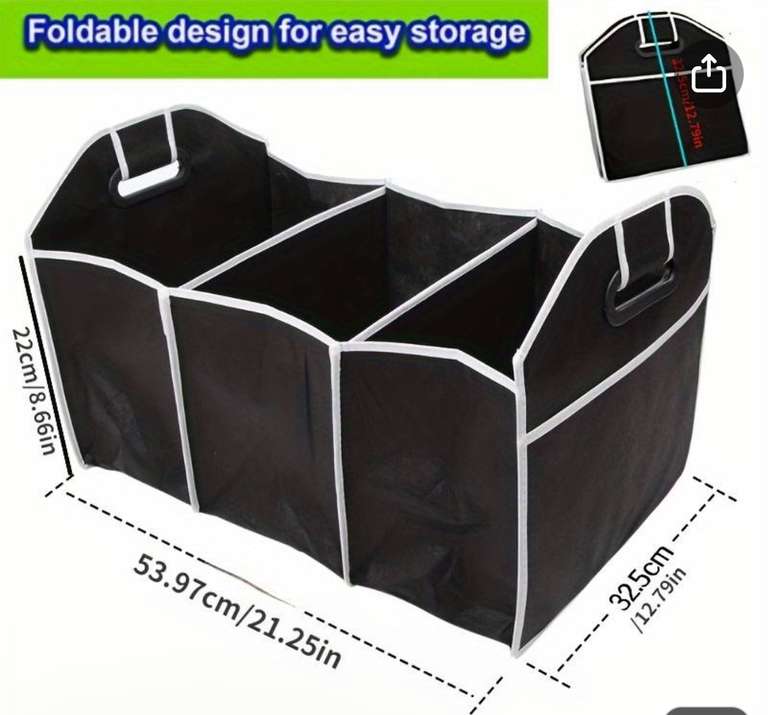 Compartment Car Boot Organiser - Free Delivery Min Spend £10 - Sold By Autokeydiy