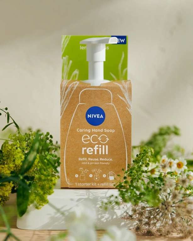 Nivea Eco Soap Refill starter kit. Lemon Grass Scent - Chester