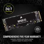Corsair MP600 GS 2TB PCIe Gen4 x4 NVMe M.2 SSD, High-Density TLC NAND, M.2 2280, DirectStorage Compatible, Upto 4,800MB/sec £100.99 @ Amazon
