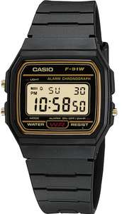 Casio Men's F-91WG-9QER Black Resin Strap Digital Watch £9.99 @ H Samuel