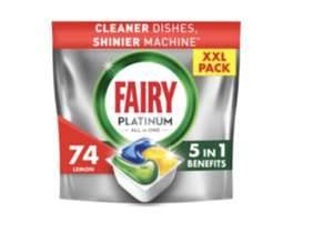 Fairy Platinum All In One Dishwasher Tablets Lemon 74 Pack In Dudley