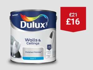 Dulux emulsion 2.5l paint various colours £16 (Free click & collect) at Wickes
