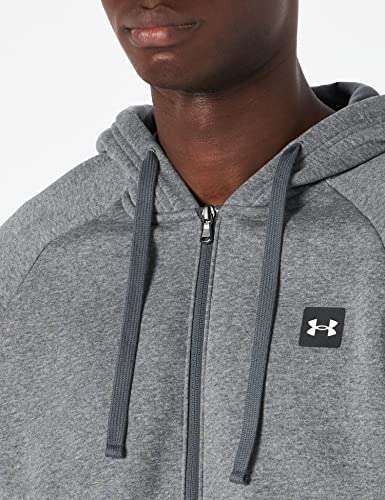 Under Armour Men Rival Fitted Full Zip, Breathable, Comfortable Zip Hoodie with Tight Fit (XS - XXL) - Grey
