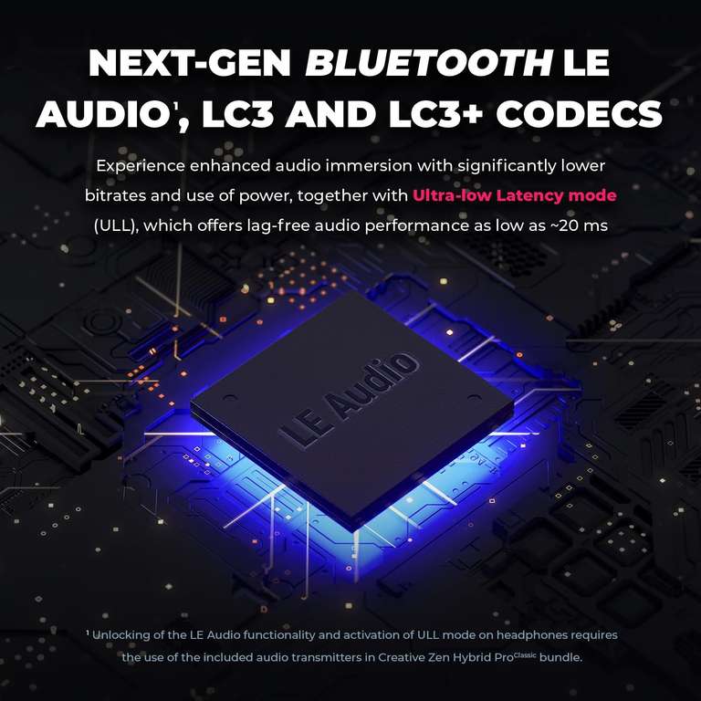 Creative Zen Hybrid Pro - Wireless Over-ear Headphones with Bluetooth LE Audio