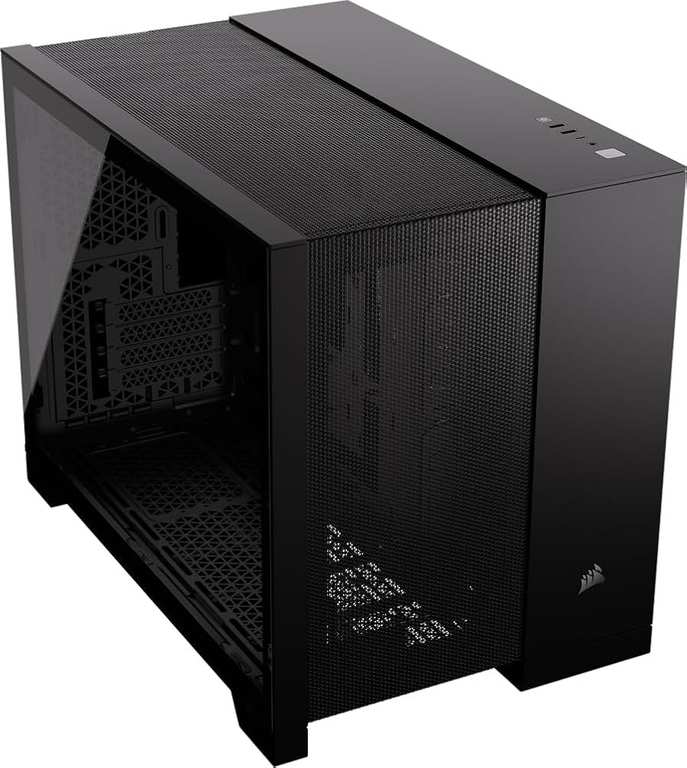 CORSAIR 2500D Airflow Black Dual Chamber Tempered Glass Micro ATX PC Case