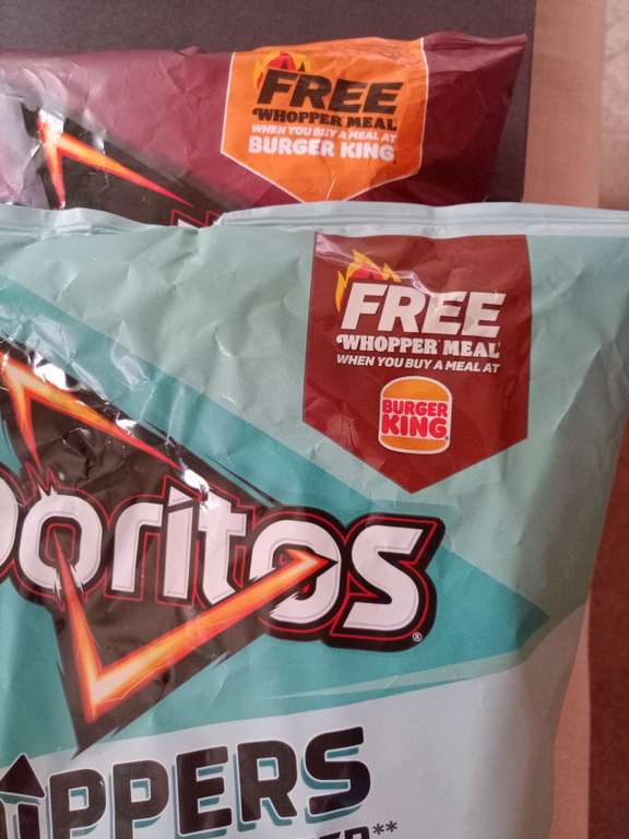 Doritos Dippers Sour Cream & Onion 230g (promotion pack with free whopper meal) In-store in Grimsby