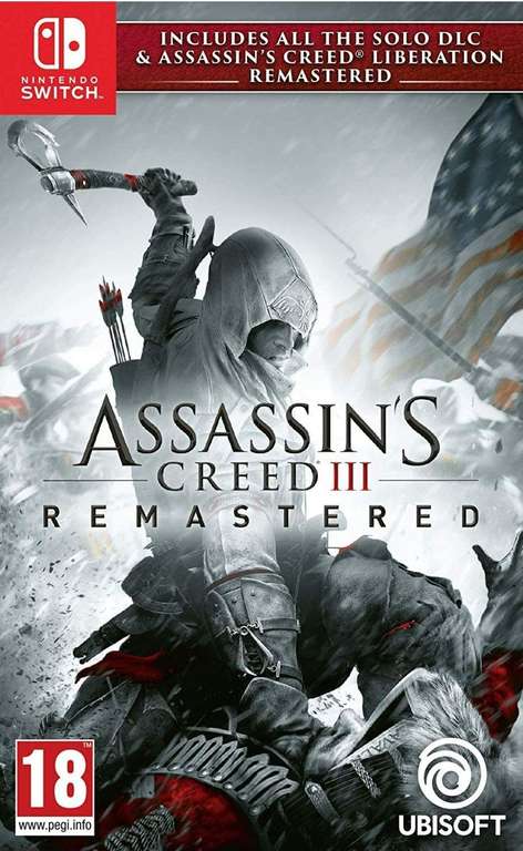 Assassin's Creed III Remastered Nintendo Switch and Rayman Legends Definitive Edition Nintendo Switch 2 for £20 at Amazon