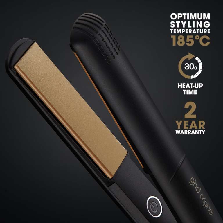 ghd Original - Hair Straightener, Iconic Ceramic Floating Plates with Smooth Gloss Coating for Lasting Results with No Extreme Heat
