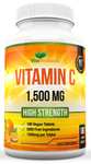 Vitamin C 1500mg per Tablet, High Strength 180 Vegan Tablets, Food Supplement, 6 Month Supply (£7.22 with S&S) Sold by VitaPremium FBA