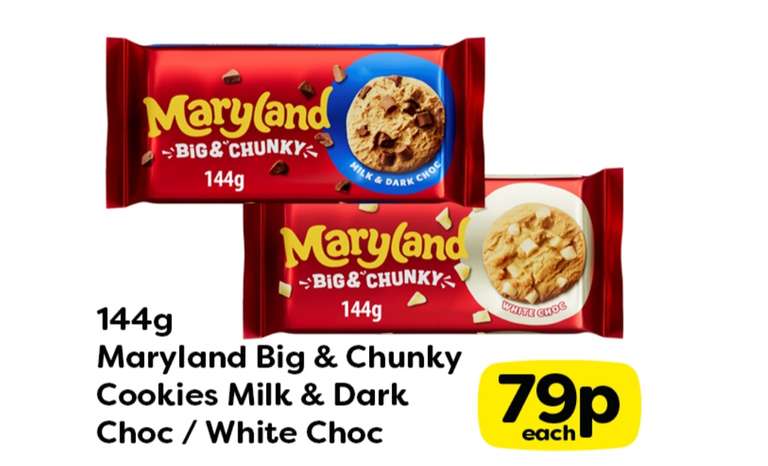 Maryland Big & Chunky Cookies Milk & Dark / White Choc 144g